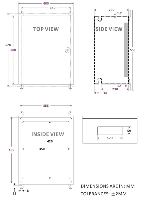 IP65 Weatherproof Metal Box Wall-Mounted Electronic Equipment Enclosure Box - Image 5