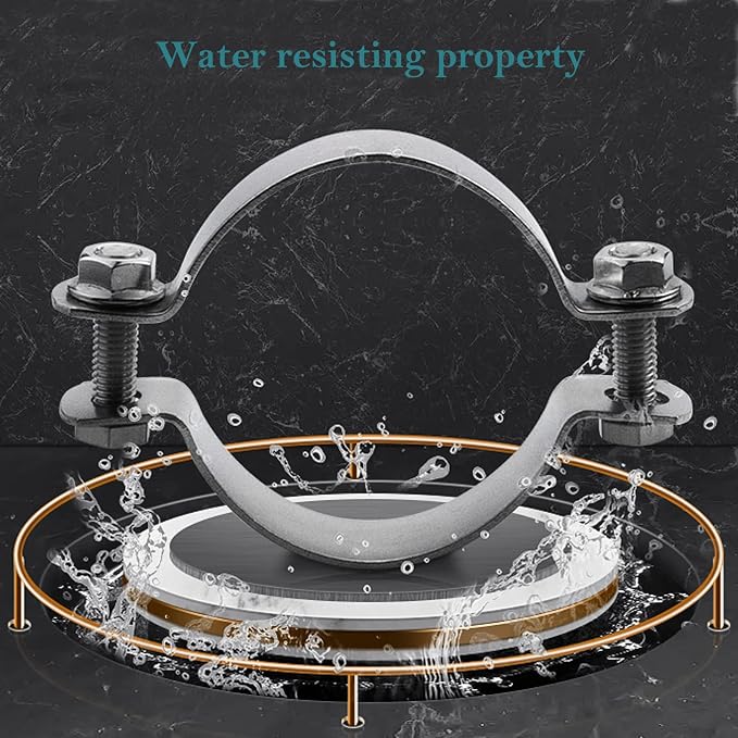 AKIHISA 2 PCS 38-40mm Range Heavy Duty Rigid Handleless Flat Tube Bracket Clamp - Image 3