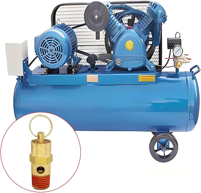 1/4 Inch NPT 200 PSI Brass Air Pressure Relief Safety Valve | Heavy Duty Brass - Image 4