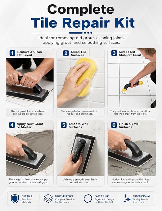18 Pcs Professional Grout Float Sets - Image 7