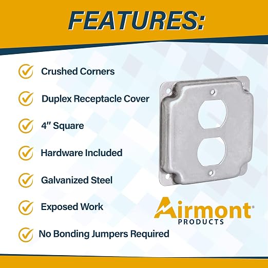 1-Gang Duplex Receptacle Electrical Box Cover - Image 4