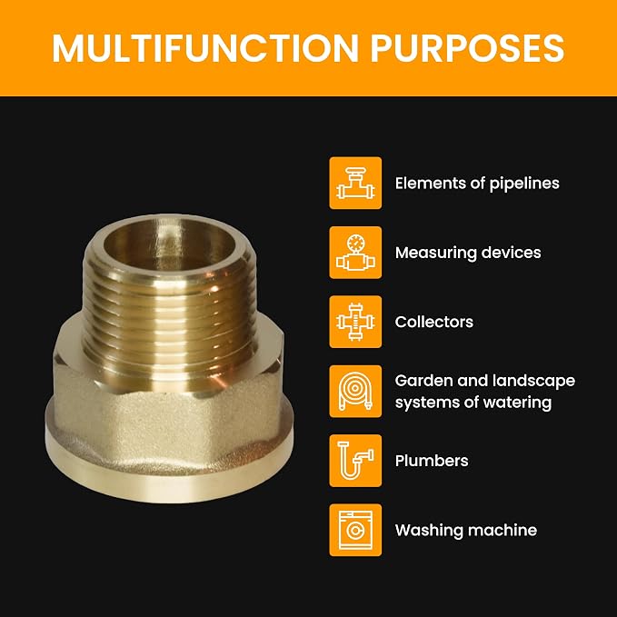 Adapter Nipple 3/4" Male x 1 “ Female Pipe Fitting NPT - Image 6