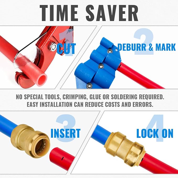 1-Inch Coupling, Push to Connect Plumbing Fittings, - Image 5