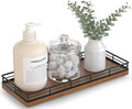 Bathroom Tray for Counter Top Organizer, Oak Wood Vanity Tray | Metal Frame for by Focusonit
