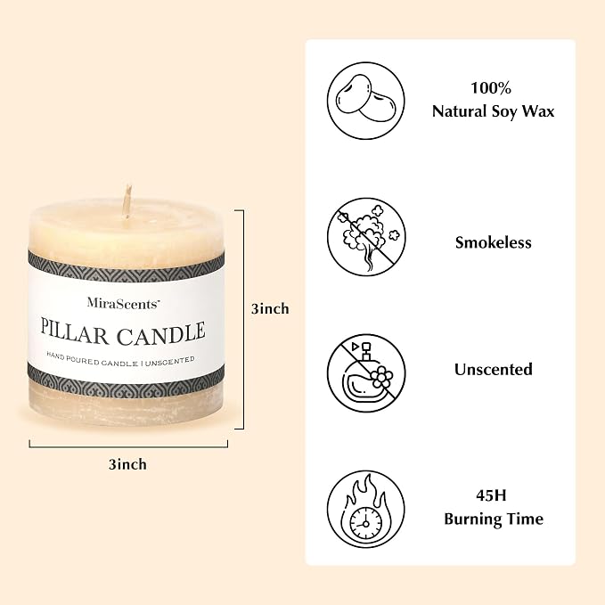 Ivory Pillar Candles - Image 5
