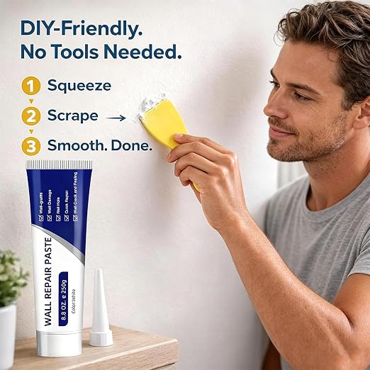 2Pcs Wall Repair Paste Tube, Drywall Repair Kit, Quick Drying Wall Mending - Image 5