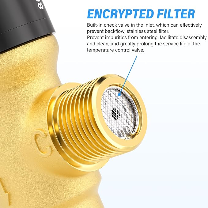 TAILONZ 1/2" NPT Thermostatic Mixing Valve - Image 5