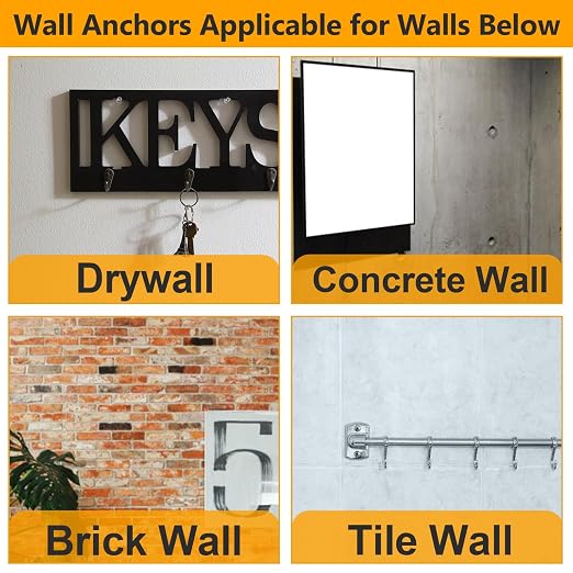 Drywall Anchors Assortment Kit for Sheetrock Concrete Brick, 5 Sizes Picture - Image 8