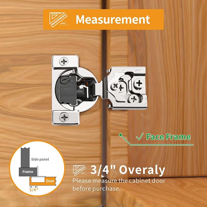 2 Pack 3/4" Overlay 4D Soft Close Concealed Hinges - Image 7