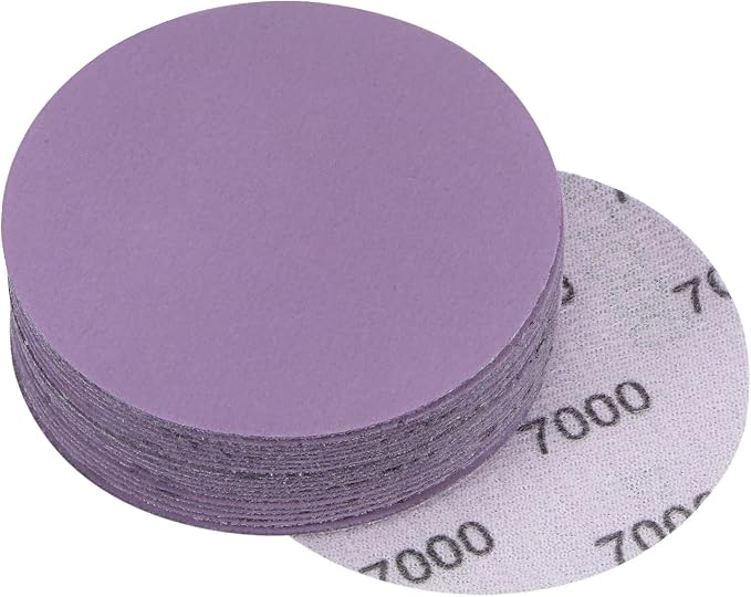 uxcell 20Pcs 3-Inch Purple Sanding Discs 7000 Grits Hook and Loop Professional by uxcell