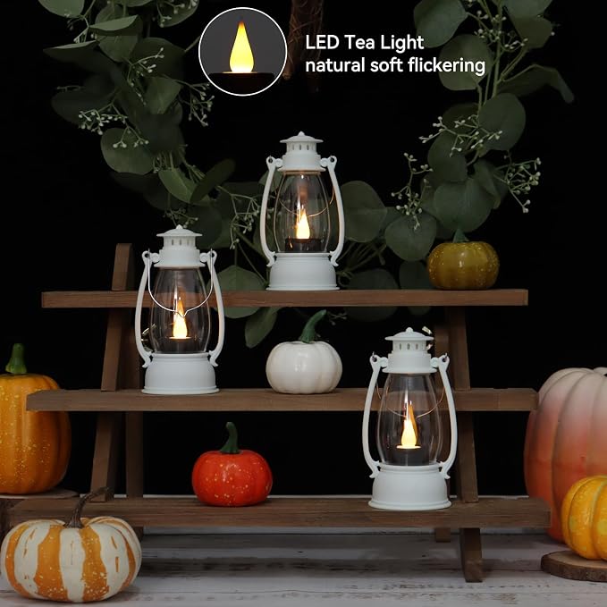 White Mini Lanterns Decorative 6-Pcs - Image 5