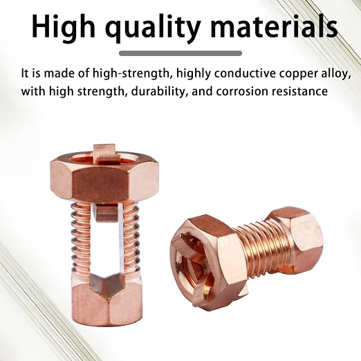 2Pack Split Bolt Wire Connector High Strength Copper Wire Grounding Clamps - Image 5
