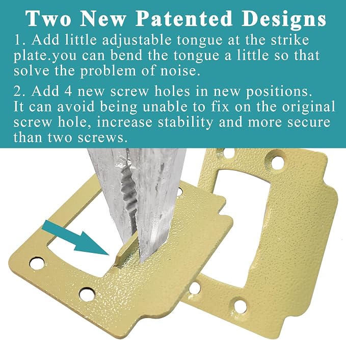 2-1/4" by 1-3/4" Door Latch Restorer Strike Plate - Image 4