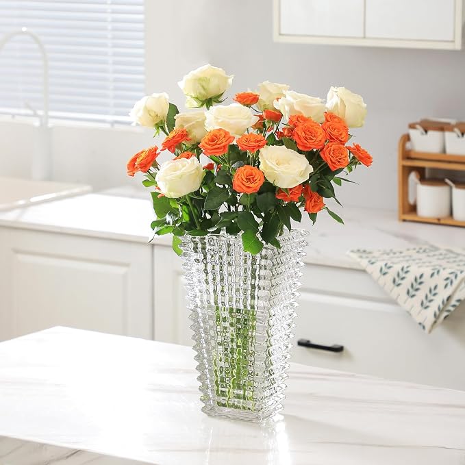 MCMCNCUIU Crystal Glass Vase, Large Crystal Vases - Image 2