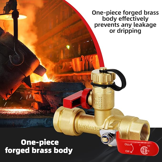 VAV 3/4" Tankless WaterHeater Valve Kit, Pressure Relie Valve, CSA Listed - Image 6
