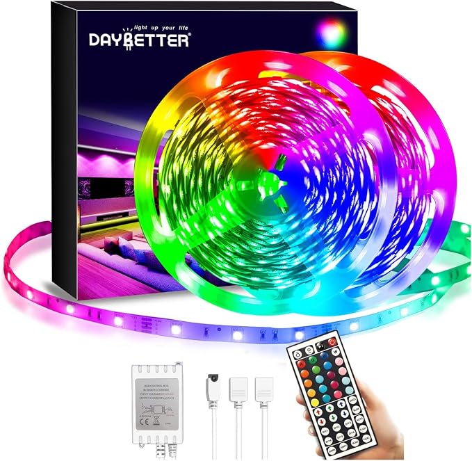 DAYBETTER Led Strip Lights 40ft, RGB Color Changing Led Strips by DAYBETTER