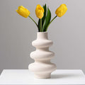 Ceramic Vase, Boho Home Decor Vase, Off White, L | Dried Pampass Vase, by Steviieden