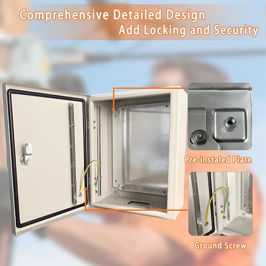 NBCYUNER 10x8x6 Electrical Enclosure Box NEMA 4 Outdoor Enclosure, IP66 - Image 2