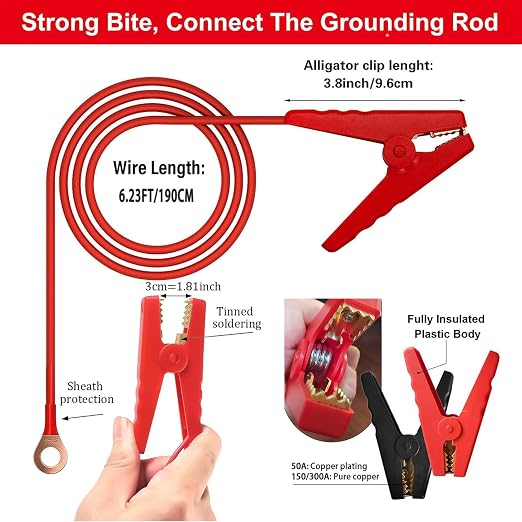 3.3FT Electric Fence Wire Connectors Jumper Leads Cable - Image 2