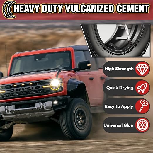 Chemical Vulcanizing Cement, All Purpose Rubber Cement, Heavy Duty Tire Patch - Image 2