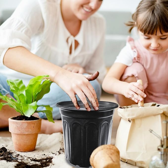 Jgalnim 60 Pack 1 Gallon Nursery Plant Pots, Thickened Flexible Plastic - Image 7