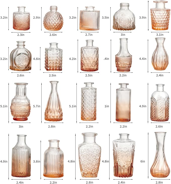 Glass Bud Vase Set of 20 - Image 7