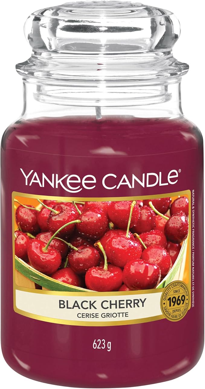 Yankee Candle Black Cherry Scented Classic 22oz Large Jar Single Wick Candle by Unknown