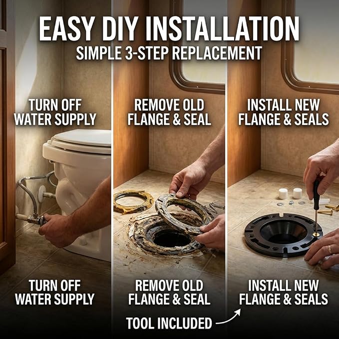 RV Toilet Seal and 3" Socket Floor Flange - Image 6