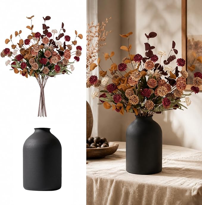 BLOSMON Fall Brown Flowers for Centerpieces, Dining Room Table Decoration | by Blosmon