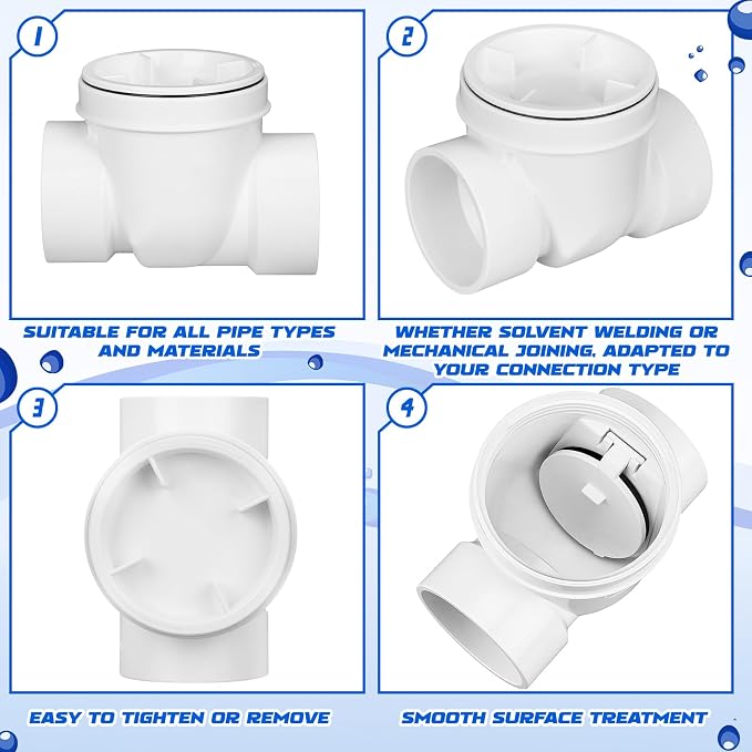 Tondiamo 3 Inch Backwater Valve Drain Backflow Preventer Valve Prevent Sewage - Image 3