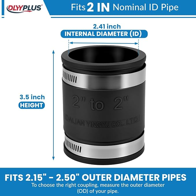2 Pcs 2 IN Flexible PVC Pipe Coupling - Image 2
