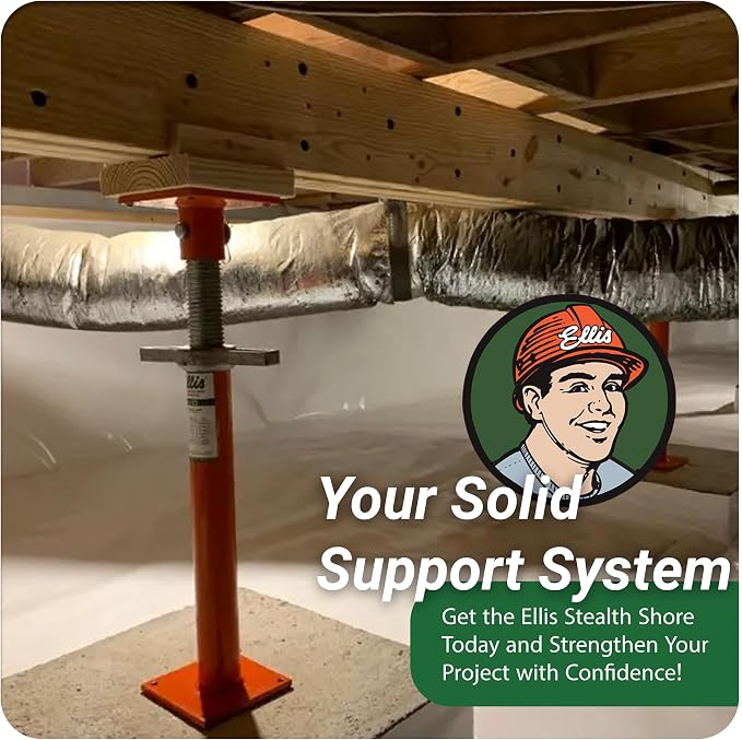 Ellis Manufacturing Light-Duty Steel, Construction Jack Post, Floor Leveling - Image 6