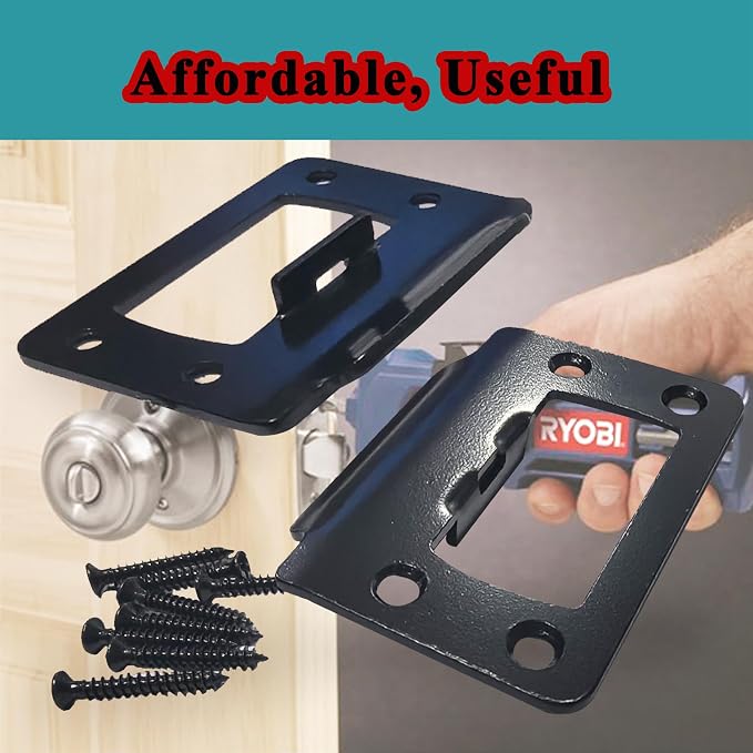 2-1/4" by 1-3/4" Door Latch Restorer Strike Plate - Image 2