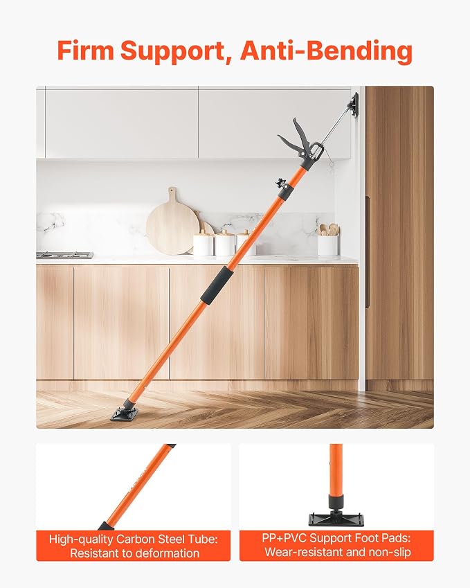 VEVOR Cabinet Jack Support Pole, 45.7-114.2 Inch Steel Telescopic Quick Support - Image 6