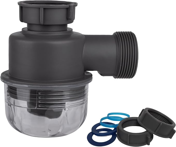 1-1/2 Inch Clear Bottle Trap, P-Trap Replacement by COLDDD