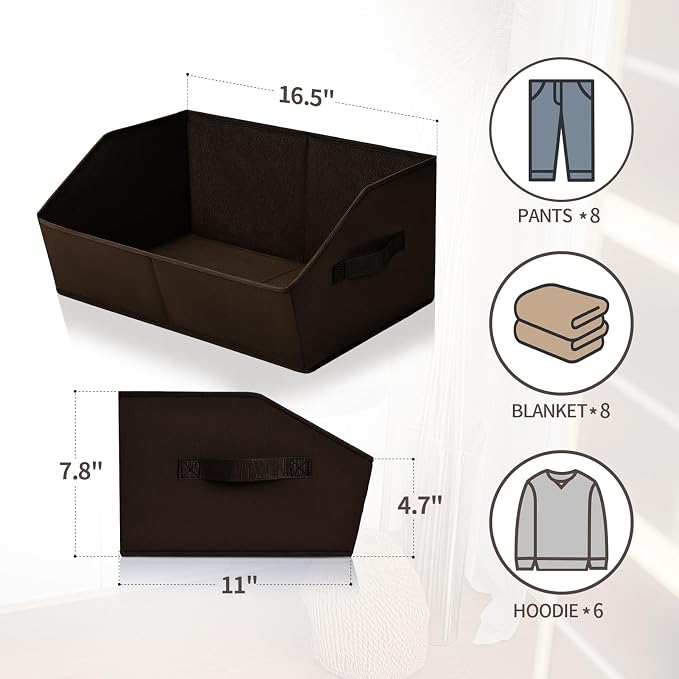 Closet Baskets for Shelves Trapezoid - Image 2