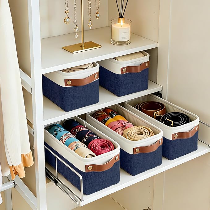 Small Fabric Storage Baskets, Decorative Basket - Image 2