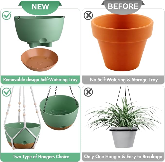 Set of 2-10 Inch Hanging Planters - Image 6