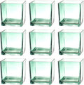 Square Glass Vases Set of 9, Small Vase by MARTAGE