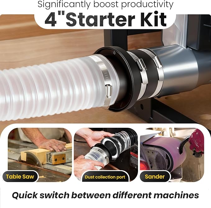 4" Magnetic Dust Collection Fittings, 8 high-Strength Magnets, One-to-Many - Image 4