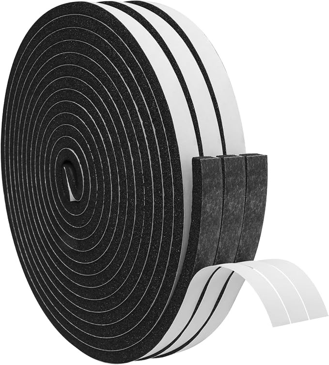 DGSL Foam Weather Stripping, 1/2" x1/4", 51Ft Door Window Seal Tape | Self by DGSL