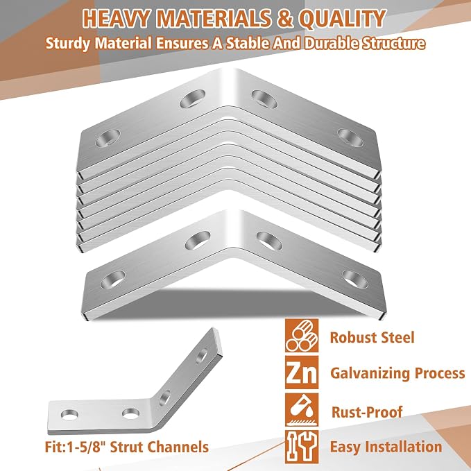 16 Pcs 45 Degree Angle Bracket Fitting - Image 5