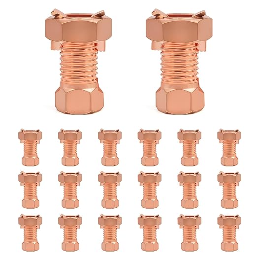 20 Pack Split Bolt Connectors for Electric Fence & Ground Wire, Brass | by Unknown