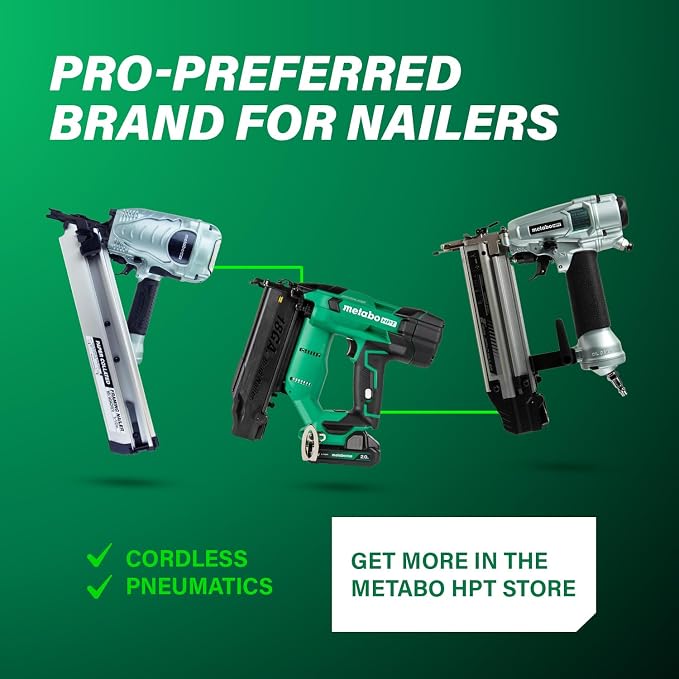 Metabo HPT Pneumatic Strip Nailer, 36° Metal Connector Tool, NR38AK | Fastens - Image 11