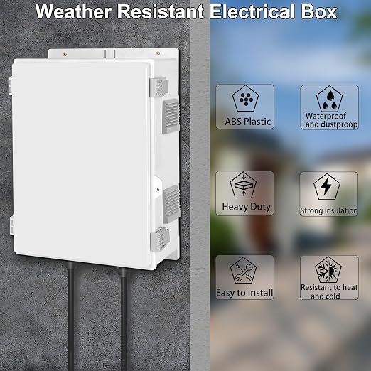 Outdoor Electrical Junction Box, Ventilation and Heat Dissipation ABS Plastic - Image 2