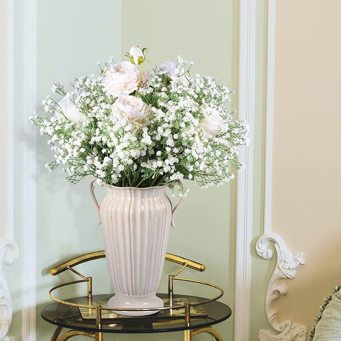 21'' Babys Breath Artificial Flowers 6Pcs White Gypsophila Faux Flowers | - Image 5