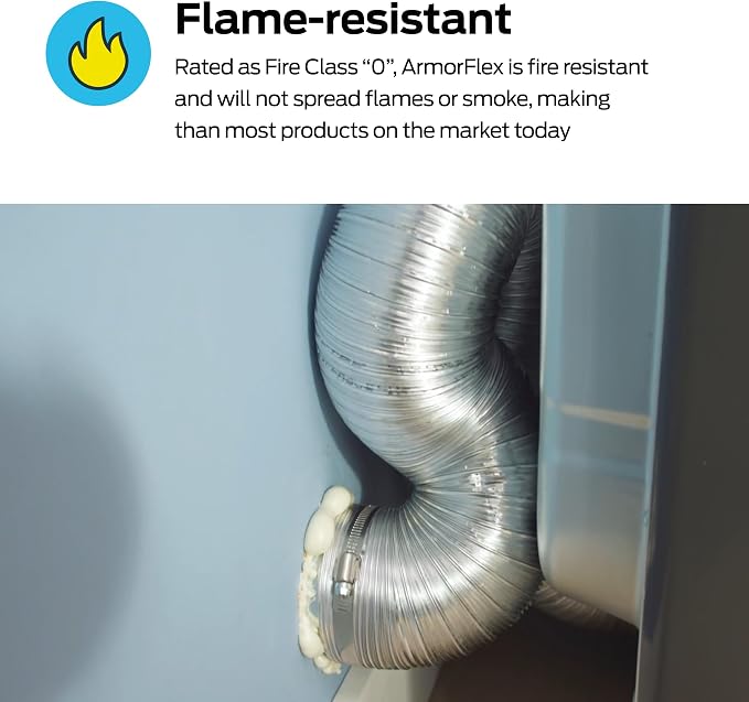 Eastman 8 Foot ArmorFlex Dryer Vent, Flexible Aluminum Duct - Image 3