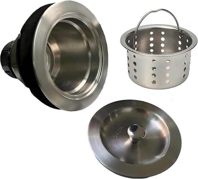Kitchen Sink Drain Strainer Assembly, 3-1/2 Inch 304 Stainless Steel Sink Drain by Unknown