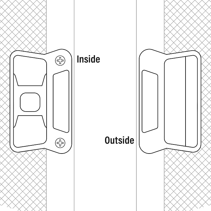 Prime-Line A 168 Black Plastic, Sliding Screen Door Latch and Pull, fits - Image 3