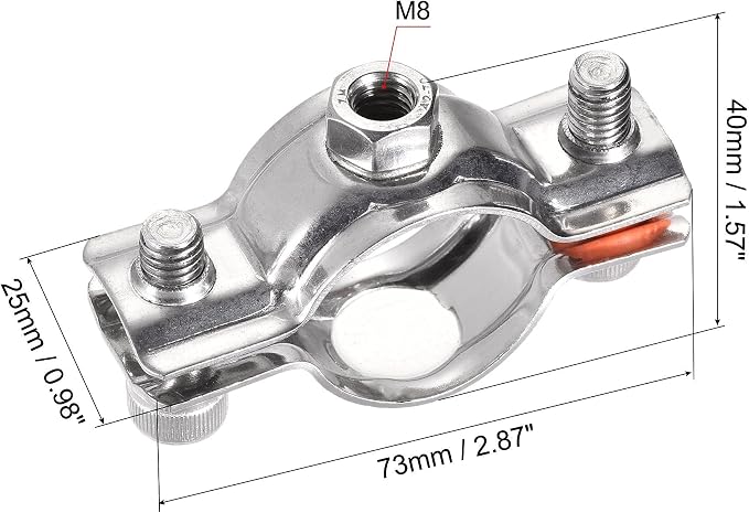 uxcell Wall Ceiling Mount Pipe Supports, 304 Stainless Steel Adjustable Pipe - Image 2